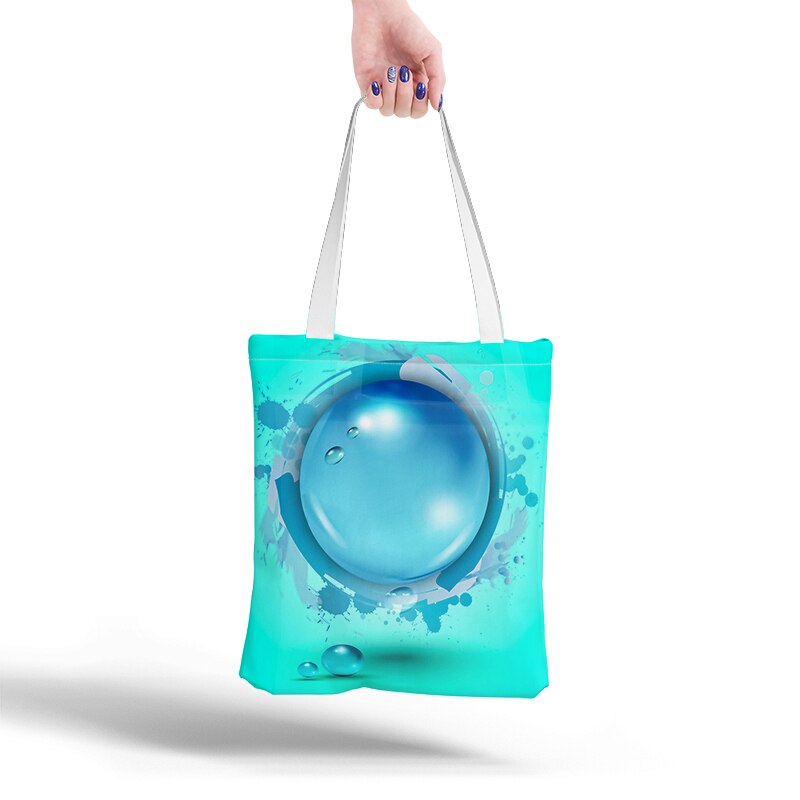 Lerret tote bag shopping reise kvinner øko gjenbrukbare skulder shopper vesker harajuku høy kapasitet shopping bolsa: Stil 7