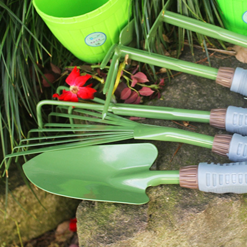 Râteau à main de jardin, poignée ergonomique en fer, peinture en aérosol, outils de jardinage