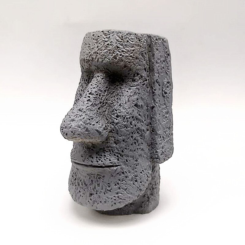 Moule en Silicone île de pâques statue en pierre utilisée dans la fabrication de béton modèle bougie savon plâtre moule outil de décoration intérieure