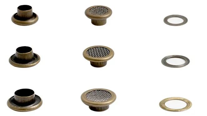 100set Silver Brass Mesh Metal Grommet Eyelets Install Tool Grommet Kits Craft Making, Repair, Decoration and DIY Projects: antique silver / L
