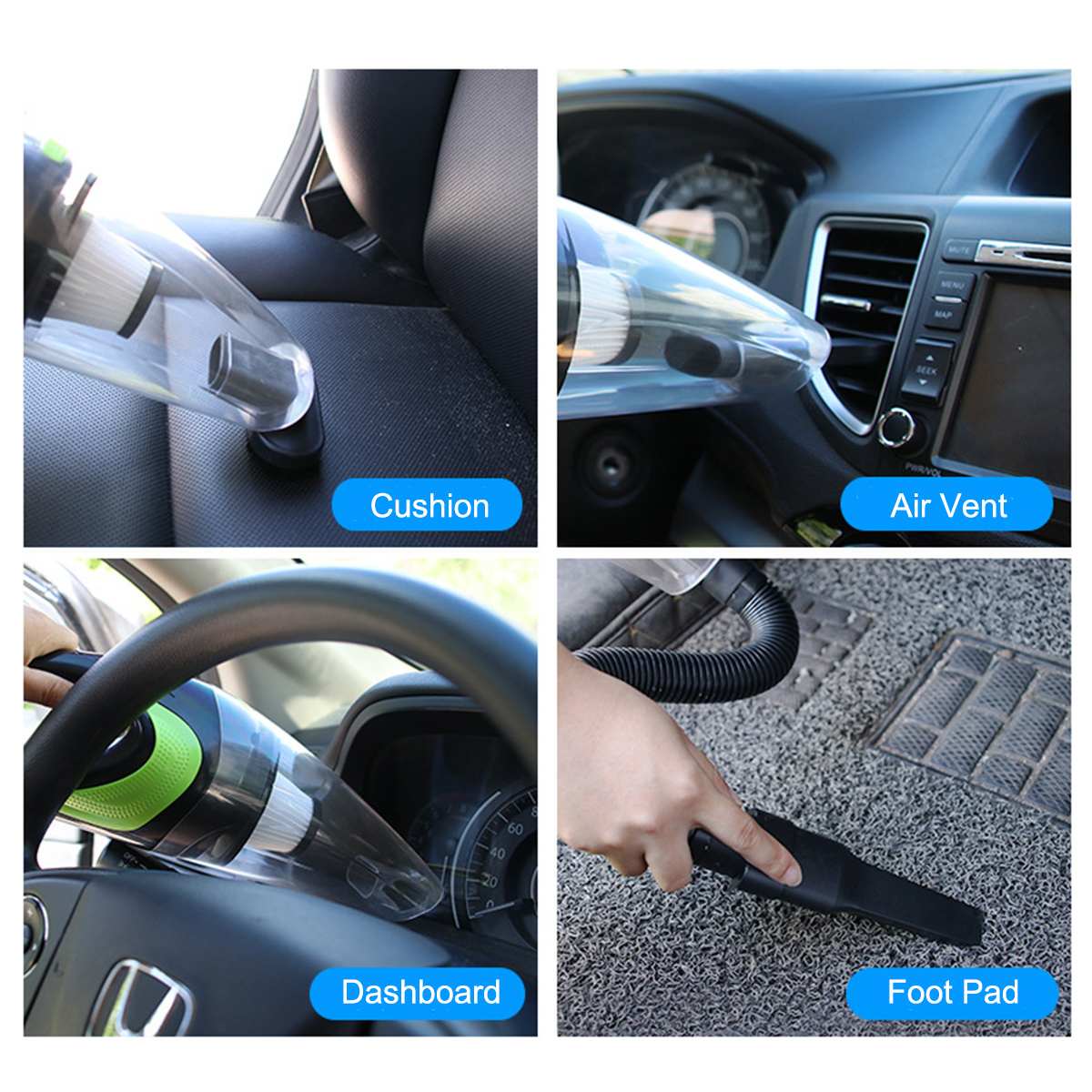 120W 6500pa Strong Power Cordless Wireless Car Vacuum Cleaner USB Wet Dry Dual Use Handheld Dust Collector For Home Vacuums