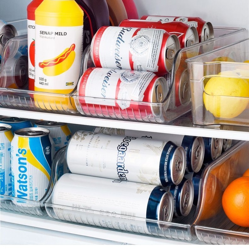 Koelkast Organizer Bins Blikjes Frisdrank Dispenser Drank Fles Houder Koelkast Organizer Pantry Organisator Keuken Opbergrek blikjes houder koelkast