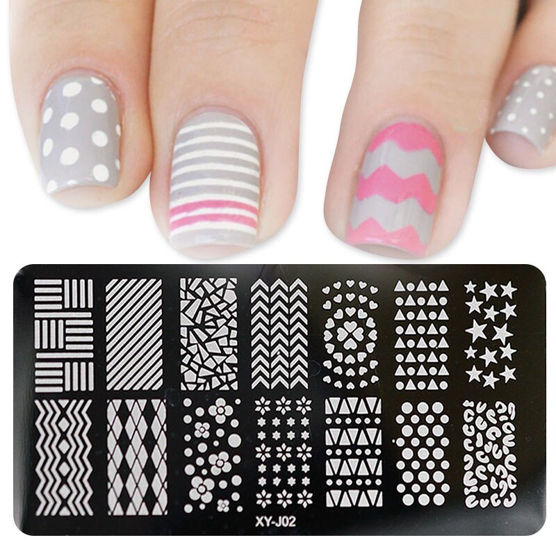 1 pièces lèvres/vague Nail Art estampage Image modèle plaque acier inoxydable bricolage timbre polonais impression pochoirs manucure outils LAXYJ10