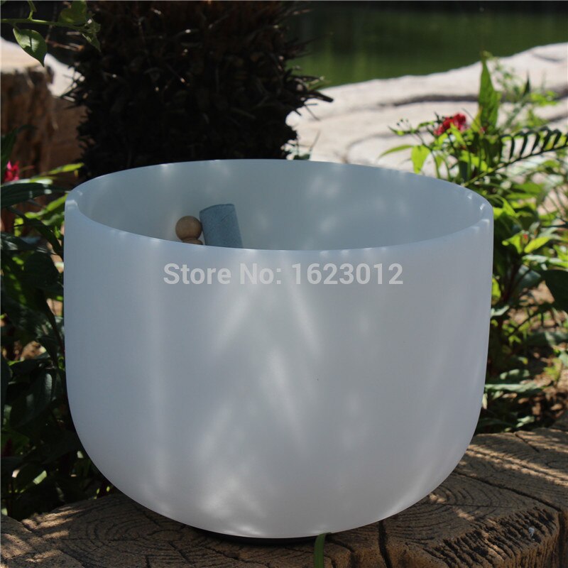 8" Musical perfect tones,true tones Note A for sound therapy Frosted Quartz Crystal Singing Bowl