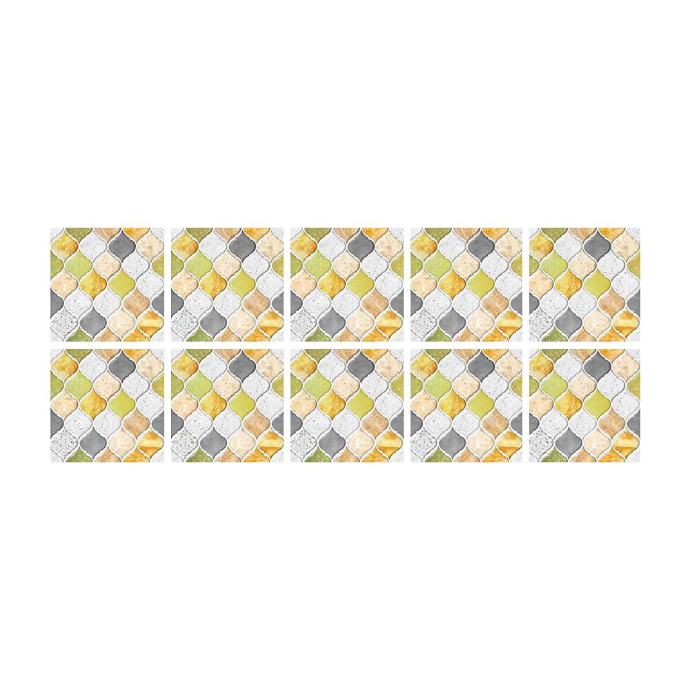 10 Pcs/Set Tile Stickers Wall Panel Sticker Mosaic Wallpaper For Bathroom Kitchen Self-adhesive Waterproof Wall Tile Decoration