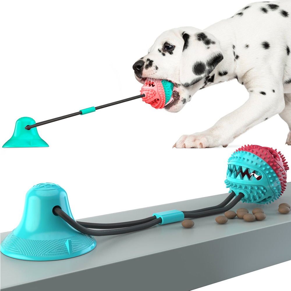 Sugekop slæbebåd hundelegetøj silicium kæledyr legetøj hunde skubbold legetøj kæledyr tand rengøring hund tandbørste til hvalp stor hund bidende legetøj
