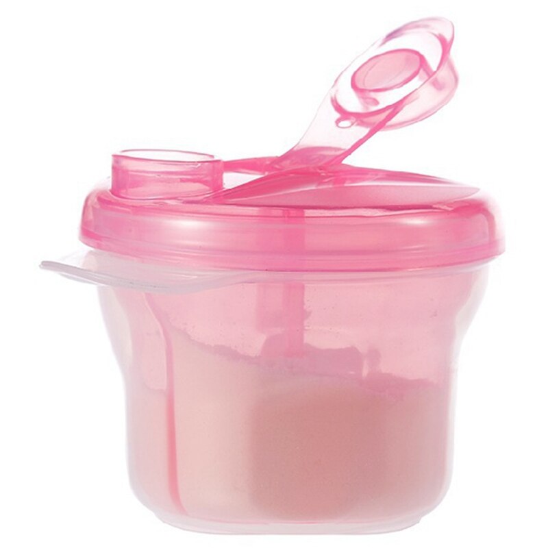Nyfödd baby mjölkpulver dispenser formel förvaring kruka bärbar mat lagring tre rutnät rotation mjölkpulver snacks kopp