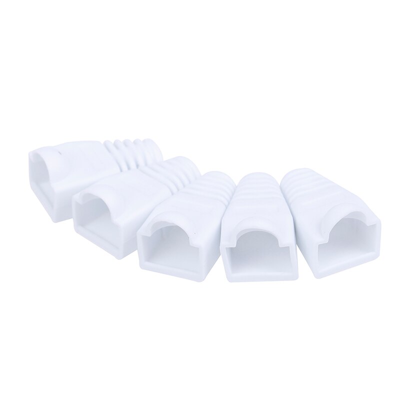 20pcs/lot Rj-45 Adapter Cap Rj45 Cat5 Cat6 Cover Cap Socket Boots Cap Head: White