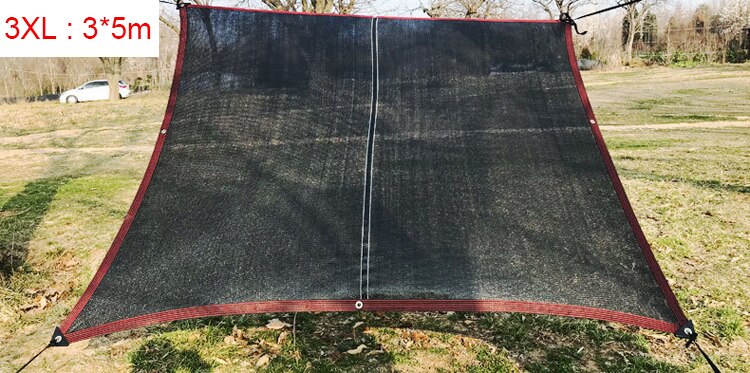 Zonnescherm gaas rechthoek tuin zonnescherm zonnescherm luifel zwemmen schaduw buitenbescherming kamperen toeristische tent pergola artikel: Zwart (3 x 5cm)