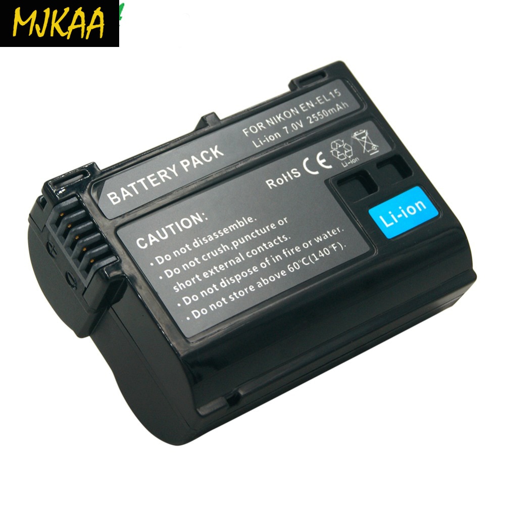 MJKAA 2550mAh EN-EL15 ENEL15 EN EL15 gedecodeerd Camera Batterij Voor DSLR D600 D610 D800 D800E D810 D7000 D7100 D7200 v1