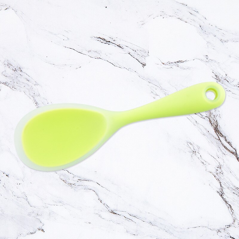 Silicone Rice Scoop High Temperature Resistant Rice Spoons Anti-scalding Rice Paddle For Kitchen Utensils: green