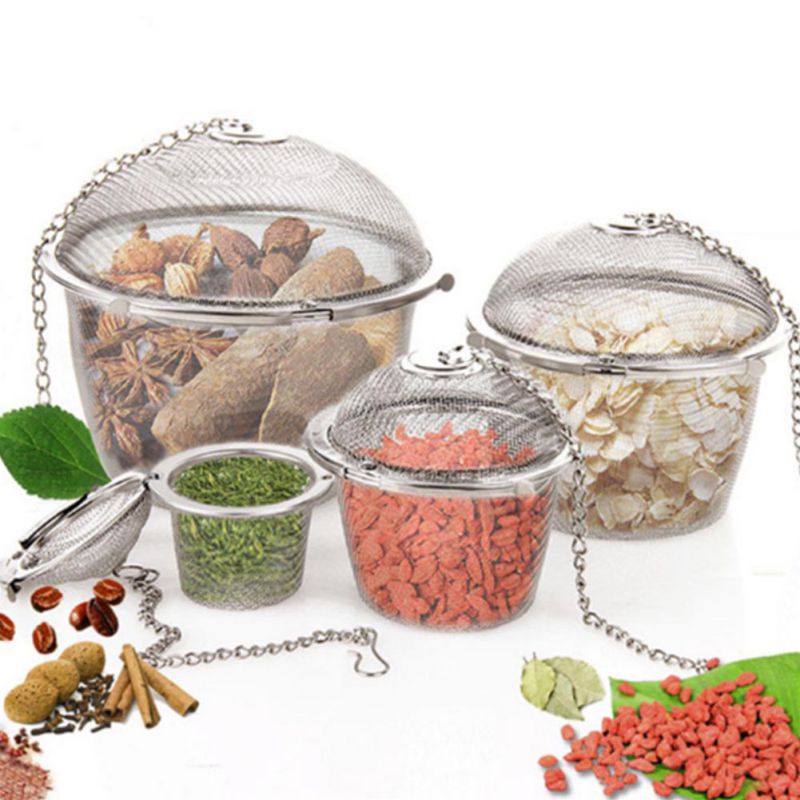 Roestvrij Staal Soep Smaak Spice Doos Mand Pekel Pot Slakken Scheiding Vergiet Theepot Koken Gereedschap