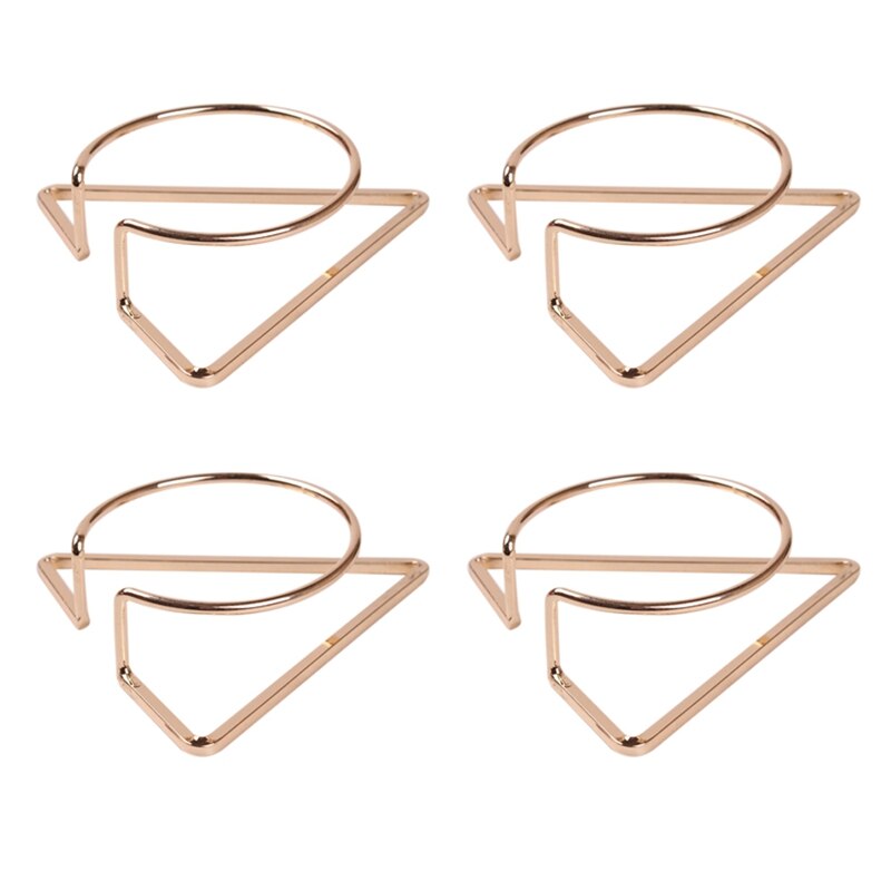 4Pc Goldene hoch-Ende Quadratmeter Einfache nordisch Stil Serviette Schnalle Weichen Modell Zimmer Möbel Geschirr Ornamente Serviette Ring