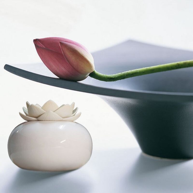 200ml keramisk ultralyd aroma luftfugter luft diffusor enkelhed lotus purifier forstøver æterisk olie diffusor (hvid + hvid)