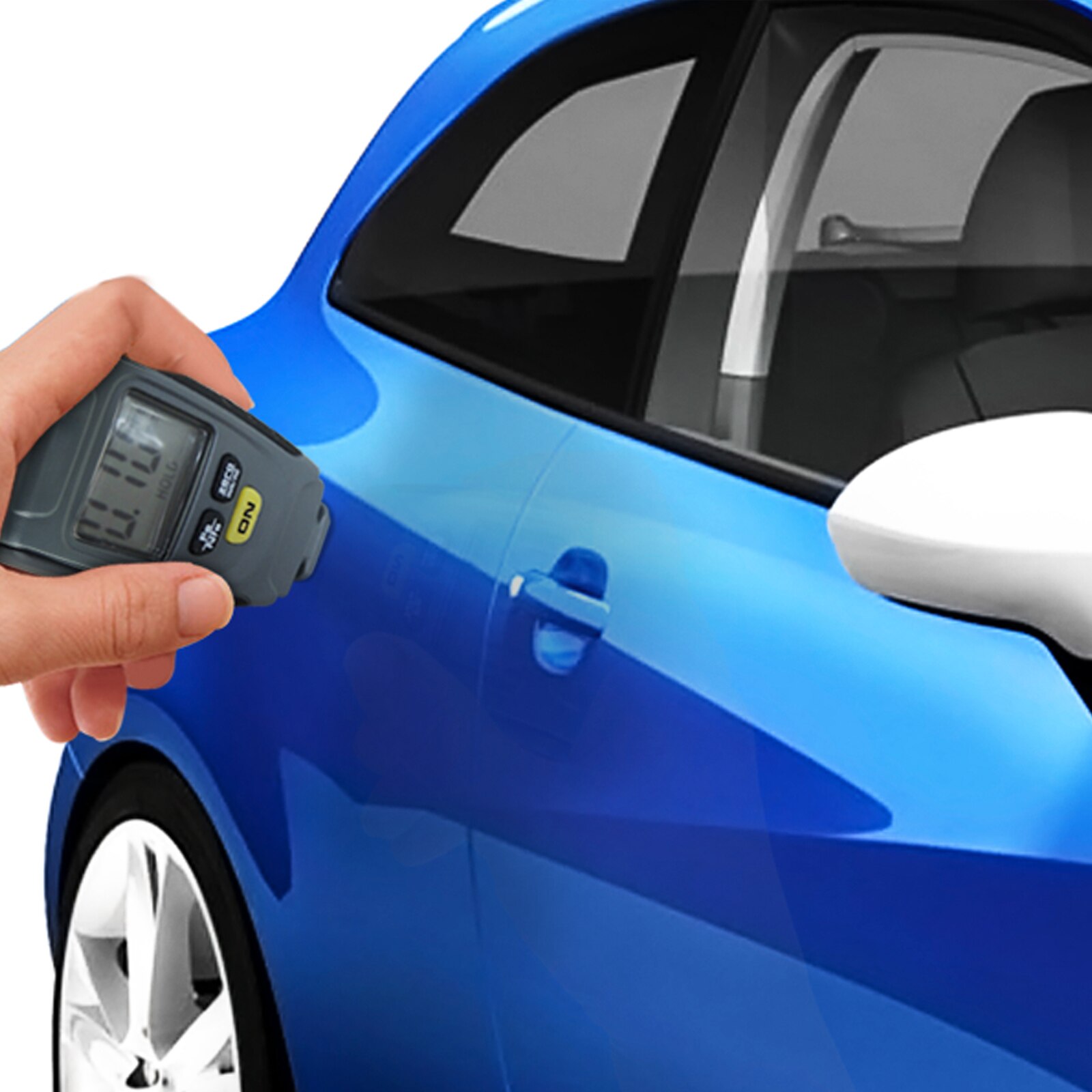 Digital Tester 1.25mm Paint Coating Thickness Gauge Meter Iron Aluminum Base Metal Car Automotive