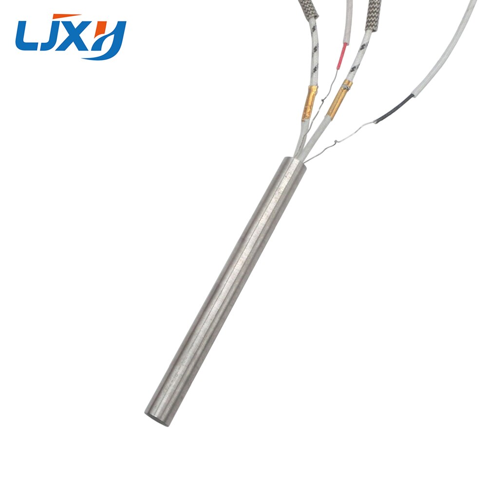 LJXH Mold Heating Element Resistance Cartridge Heaters with Type K Thermocouple 304 Stainless Steel 10x120mm/125mm/150mm/200mm
