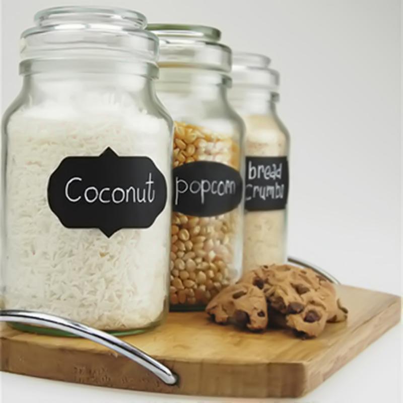 36Pcs Uitwisbare Schoolbord Sticker Craft Keuken Jam Potten Fles Organisator Label Waterdichte Krijt Board Keuken Sticker