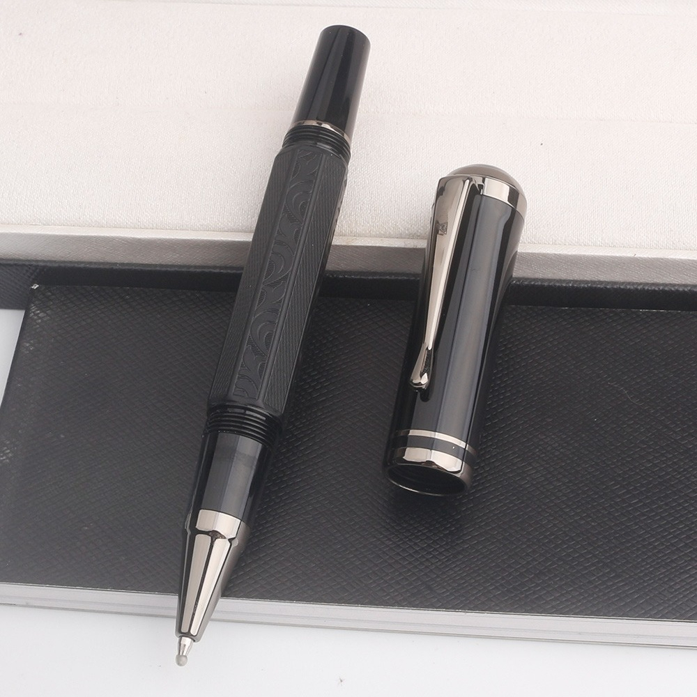 MB Rollerball Ballpoint Writer Marcel Proust Classique Style Carving Fountain Pens Writing Ink: Burgundy / Red