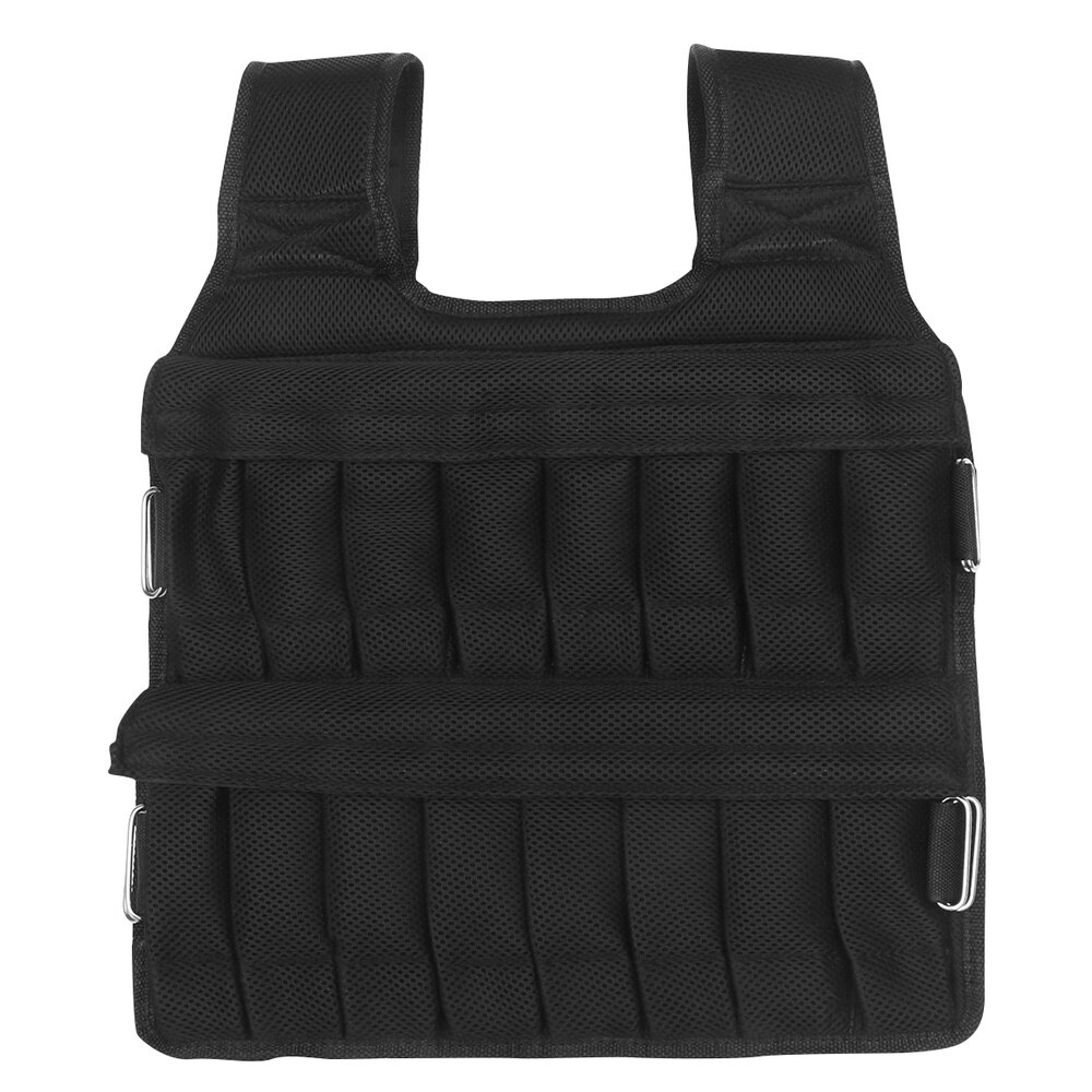 1PC Fitness Weighted Vest Weighted Garment Running Training Waistcoat for Male Lady Women: Black Can load 35kg