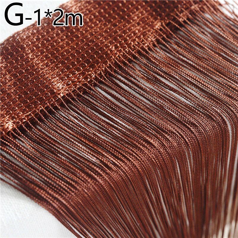 100X200Cm Draad Gordijn String Screen Lint String Divider Blind Voor Woonkamer Deur Muur Window Panel Kwastje gordijnen: G