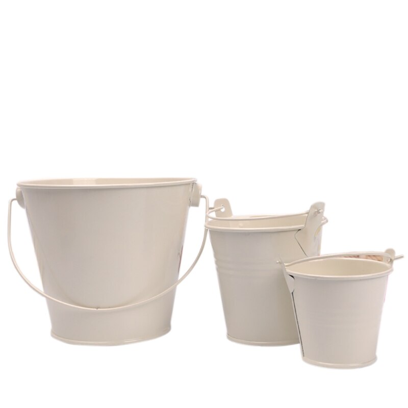 Mini cubos de lata cubos de hojalata de colores con asas maceta de plantas organizador de almacenamiento de escritorio decoración casa hogar: MW / S