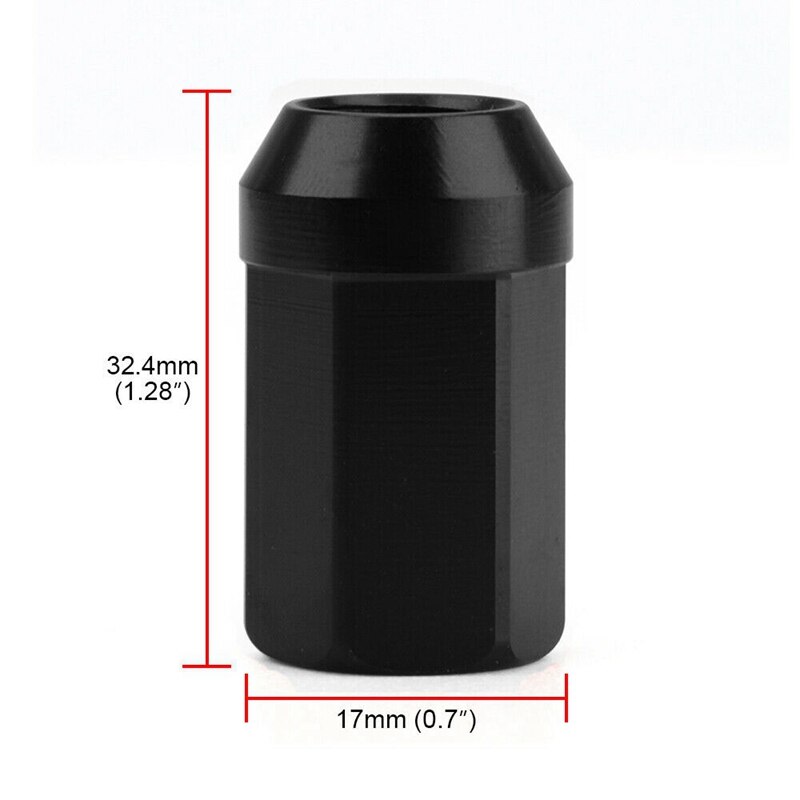 20Pcs Wielmoeren M12X1.25 Wiel Bouten Moer 7075-T6 Aluminium, Zwart