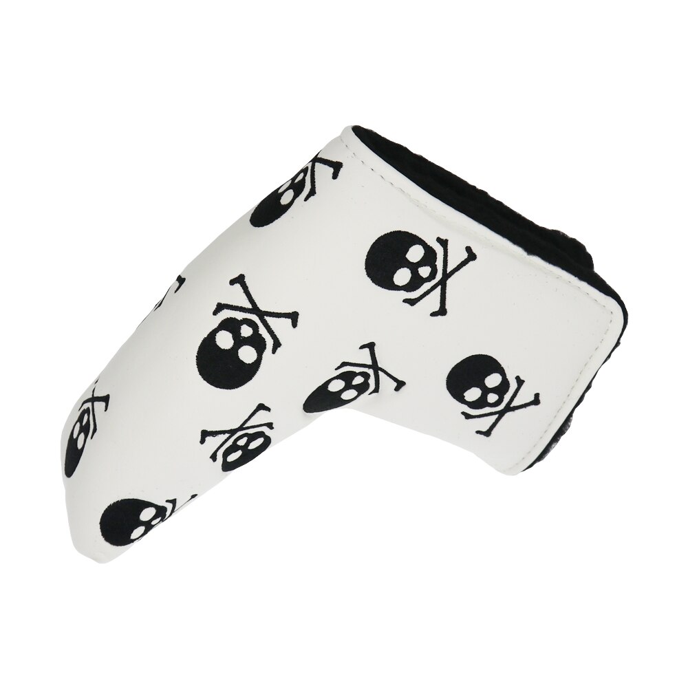 1Pc Golf Schedel Skelet Putter Cover Guard Club Kopafdekkingen Headcover Tas Klittenband Sluiting [2 Kleur]