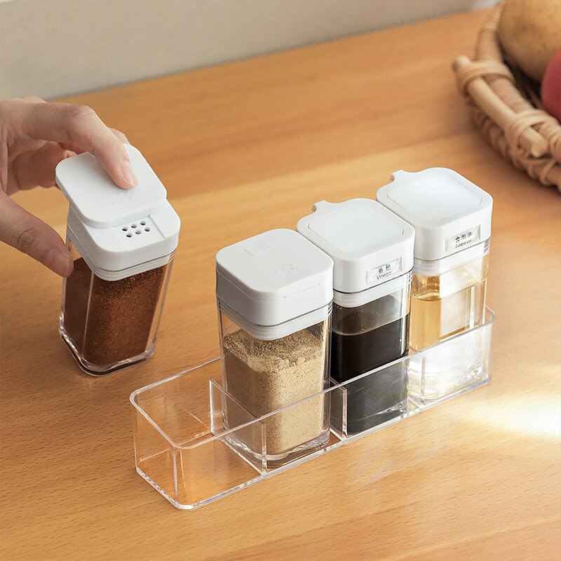 Kitchen Seasoning Bottle Set Dining Table Soy Sauce Vinegar Bottle Household Pepper and Salt Bottle Seasoning Jar Small Tools