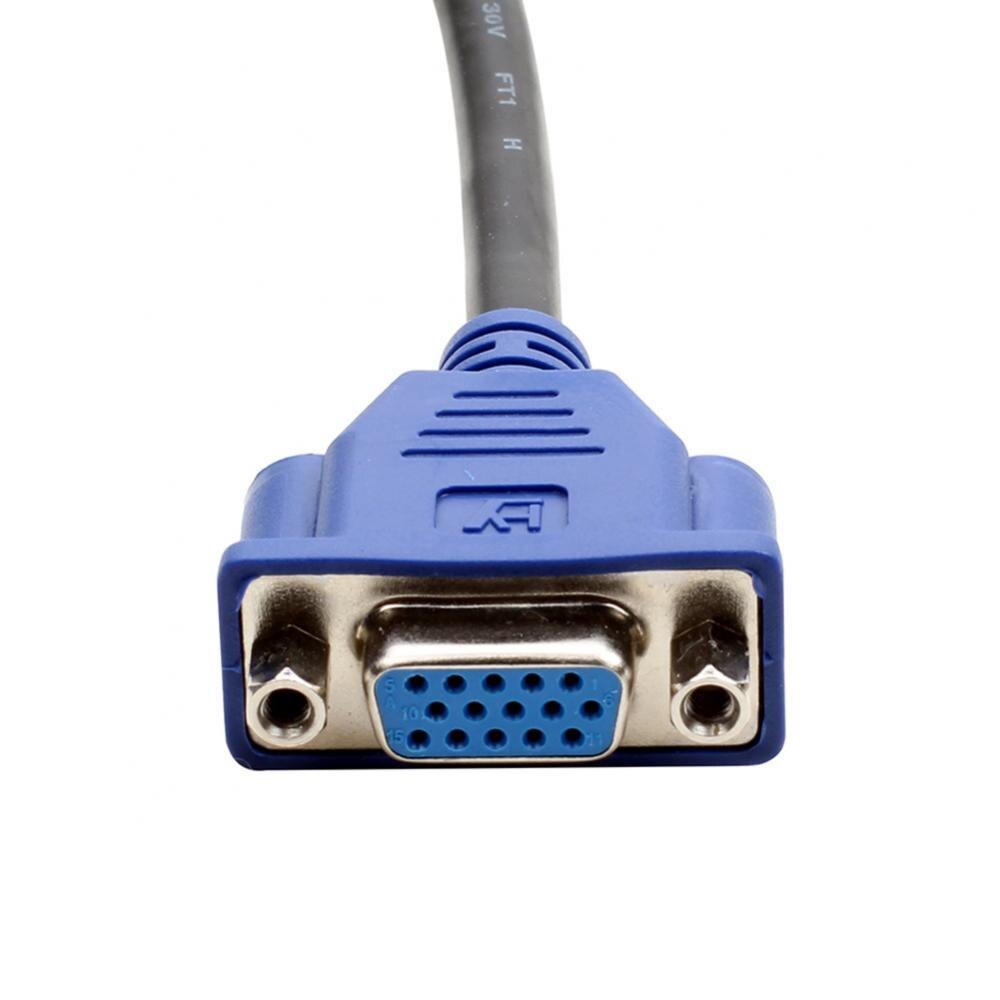 Cable adaptador de vídeo para Monitor, divisor VGA hembra, DVI-I, 24 + 5 pines macho a 2