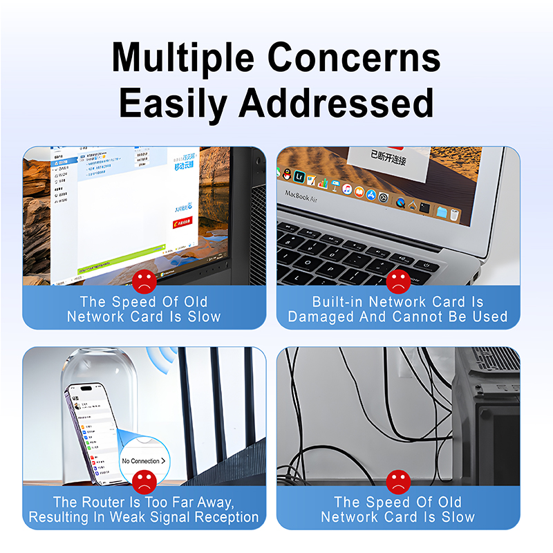 1300 mbps trådløs wifi-adapter internetnetværkskort usb 3.0 wifi-dongle til pc bærbar computer dual band 2.4g/5.8 ghz med antenne