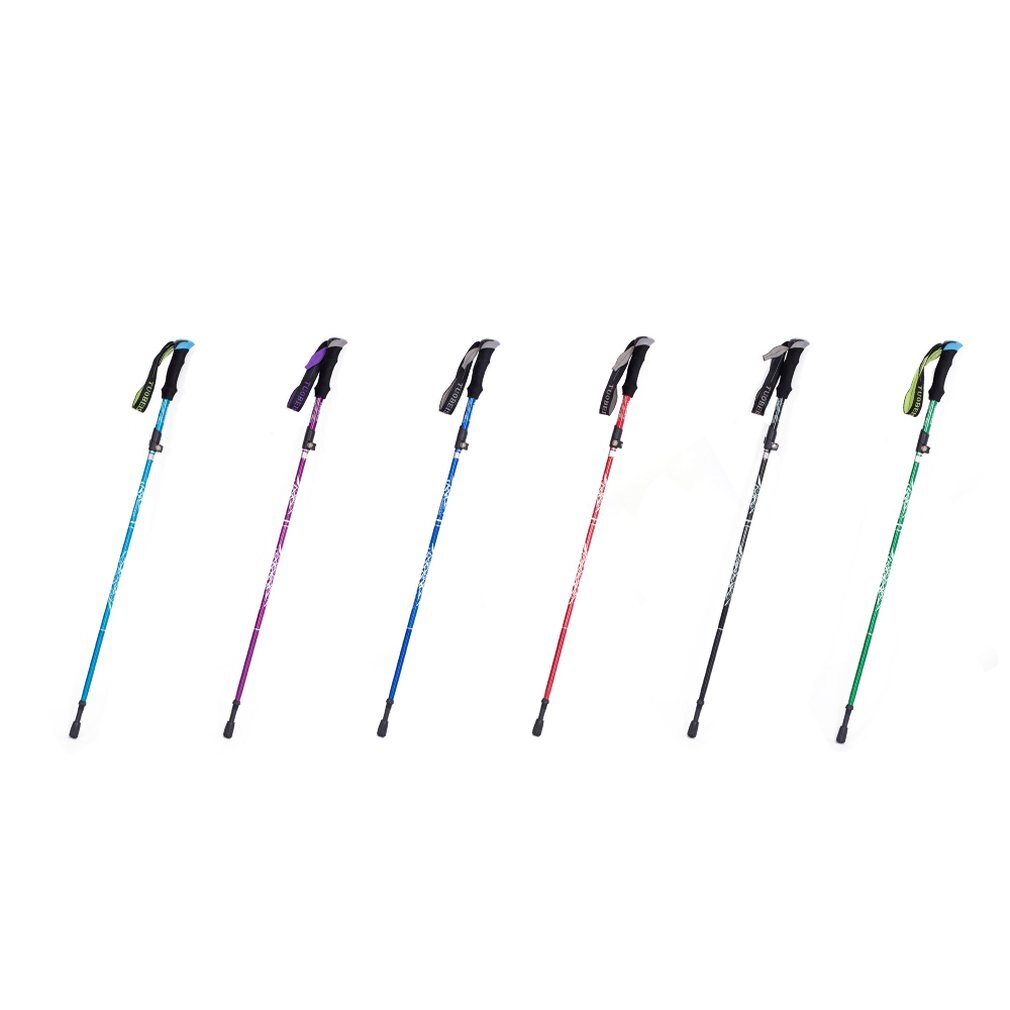 Hiking Poles Aluminum Alloy Ultra Light Walking Sticks Telescopic Folding Hiking Poles Outdoor Equipment
