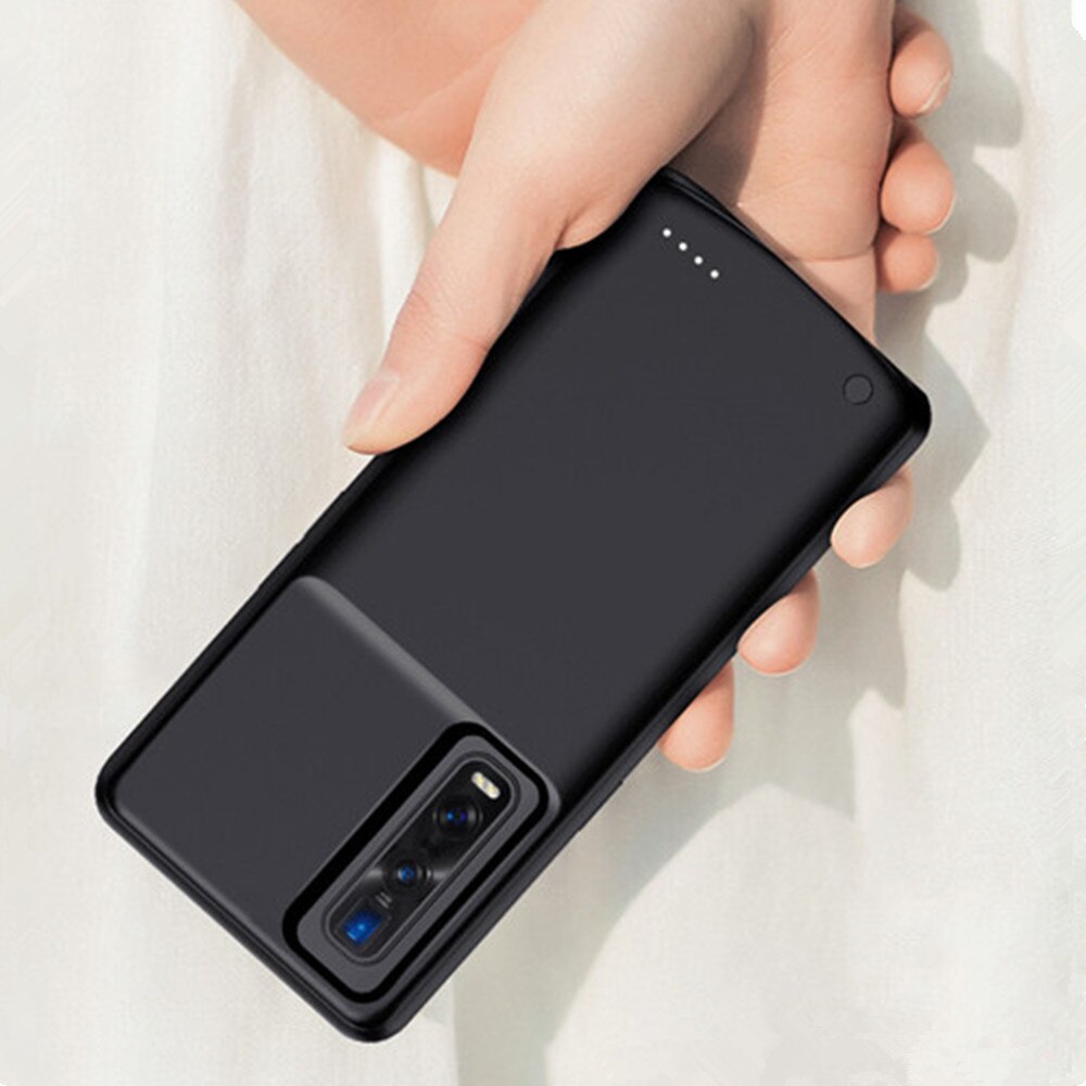 Silm Siliconen Shockproof Acculader Case Voor Oppo Vinden X2 Pro Batterij Case Vinden X2 Power Bank Batterij Opladen Cover