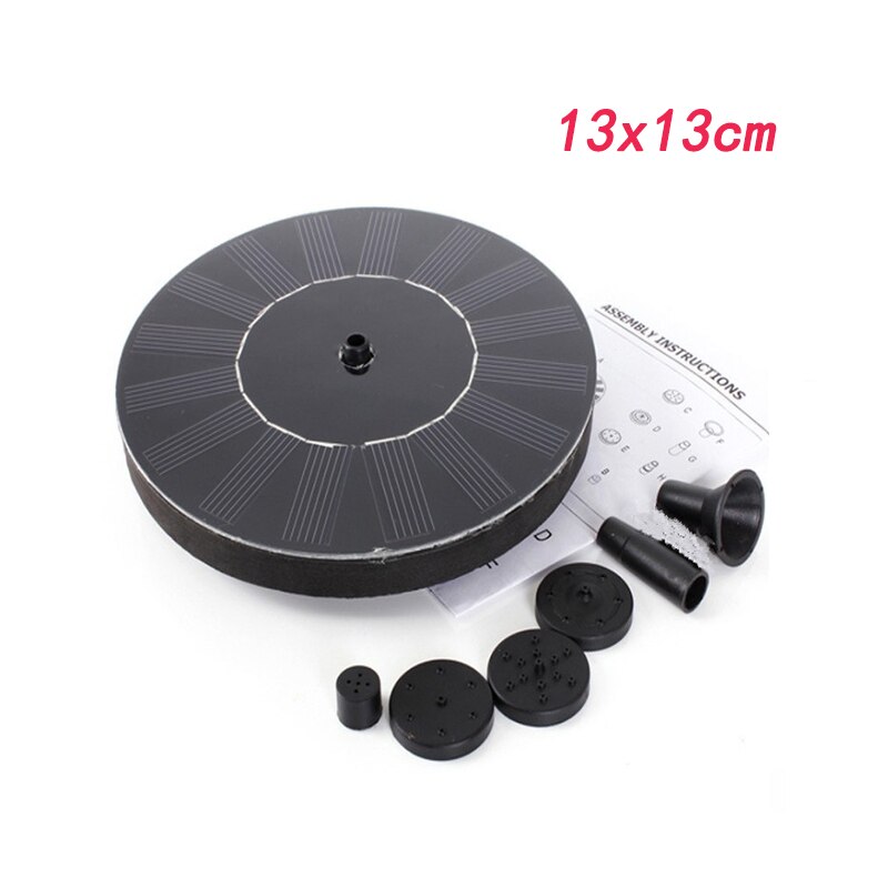 Garden Solar Fountain Suspended Outdoor Pool Water Floating Fountain Garden Pool Decoration Tool Garden Landscaping Gadgets: 13cm-no lights