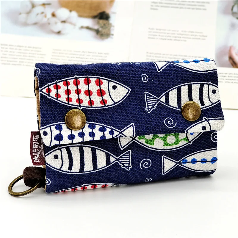 Style Canvas Wallet For Men Women Coin Purse Card Holder Foreign Trade Goods One Piece: Silver