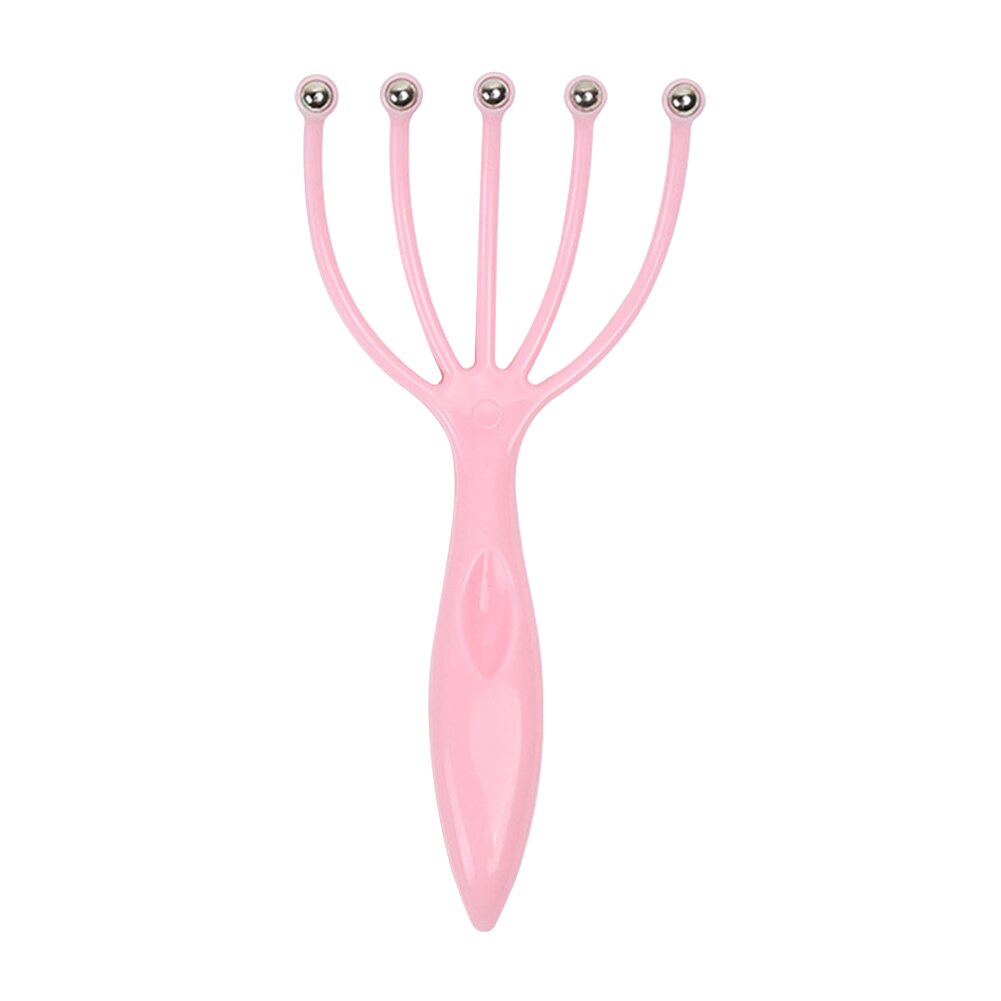 Head Massager Scalp Neck Comb Roller Five Finger Claws Steel Ball Hand Held Relax SPA Hair Care for hair growth Stress Relief