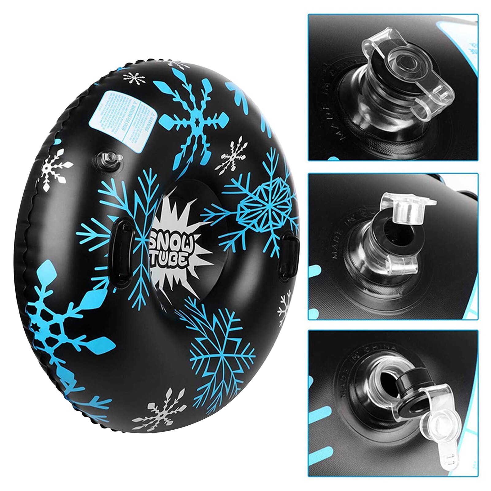 Tubo de nieve de copo de nieve de , trineo inflable circular para niños, niños y adultos, deporte de invierno, anillo de esquí inflable, novedad de