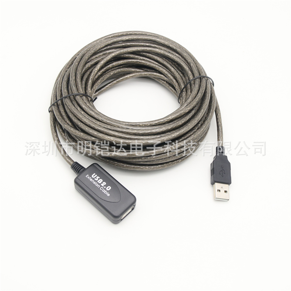 Usb 2.0 förlängningskabel höghastighets aktiv repeater hane till hona förlängningssladd tråd usb-adapter för pc bärbar dator mus 5m 10m 15m
