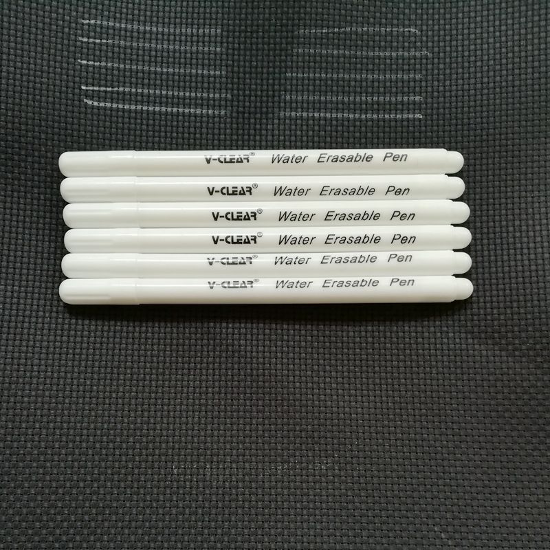 Vclear Wit Water Oplosbare Marker Pen Voor Donkere Stof Markering 6 Pcs Water Uitwisbare Markering Pen Voor Donkere Lederen Markering