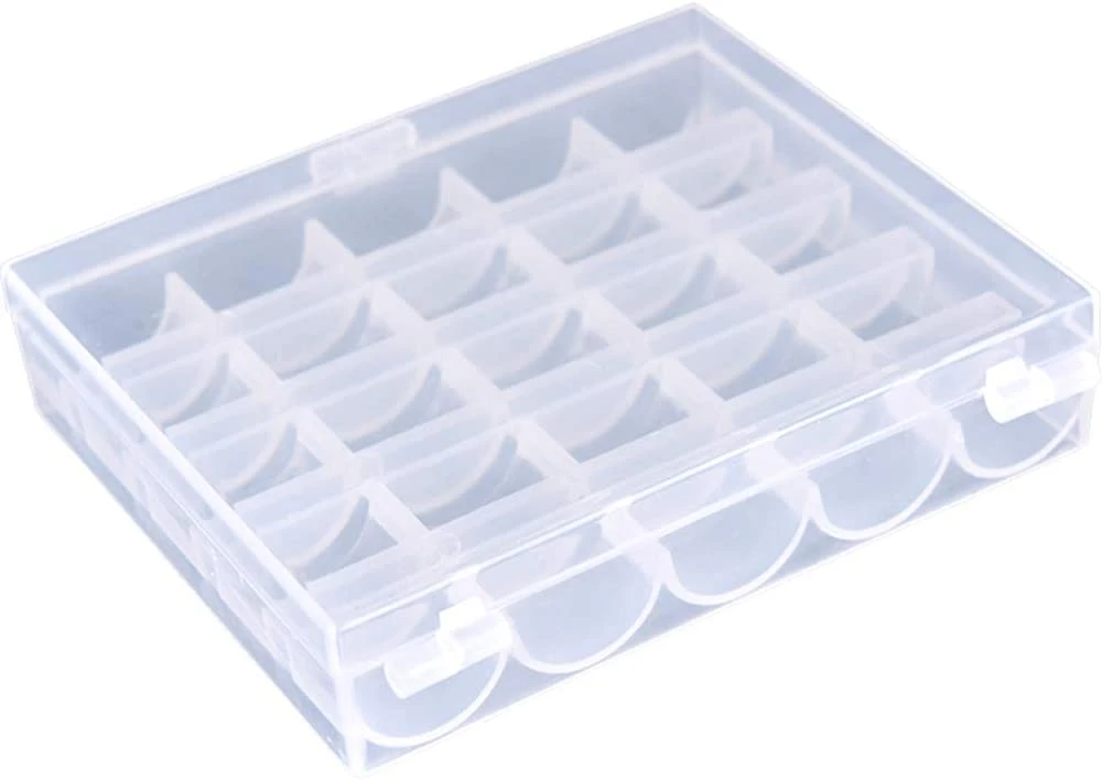 25 sztuk plastikowe szpulki do maszyn do szycia materiały krawieckie kolorowe przezroczyste plastikowe puste szpulki na szpulki schowek akcesoria krawieckie: żółte światło
