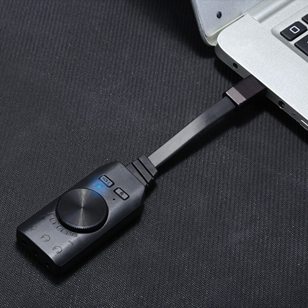 7.1 USB 2.0 Sound Card External Microphone Audio Adapter Soundcard USB to Jack 3.5mm Cable Adapter For PC Laptop Free Drive