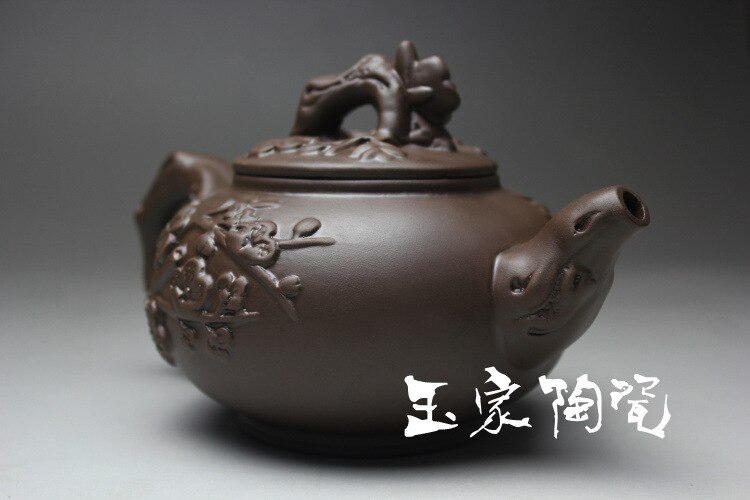 Juego de té hecho a mano de arcilla de tiempo limitado marmita Yixing tetera 400ml Kung Fu teteras juegos de cerámica china hervidor de porcelana negro