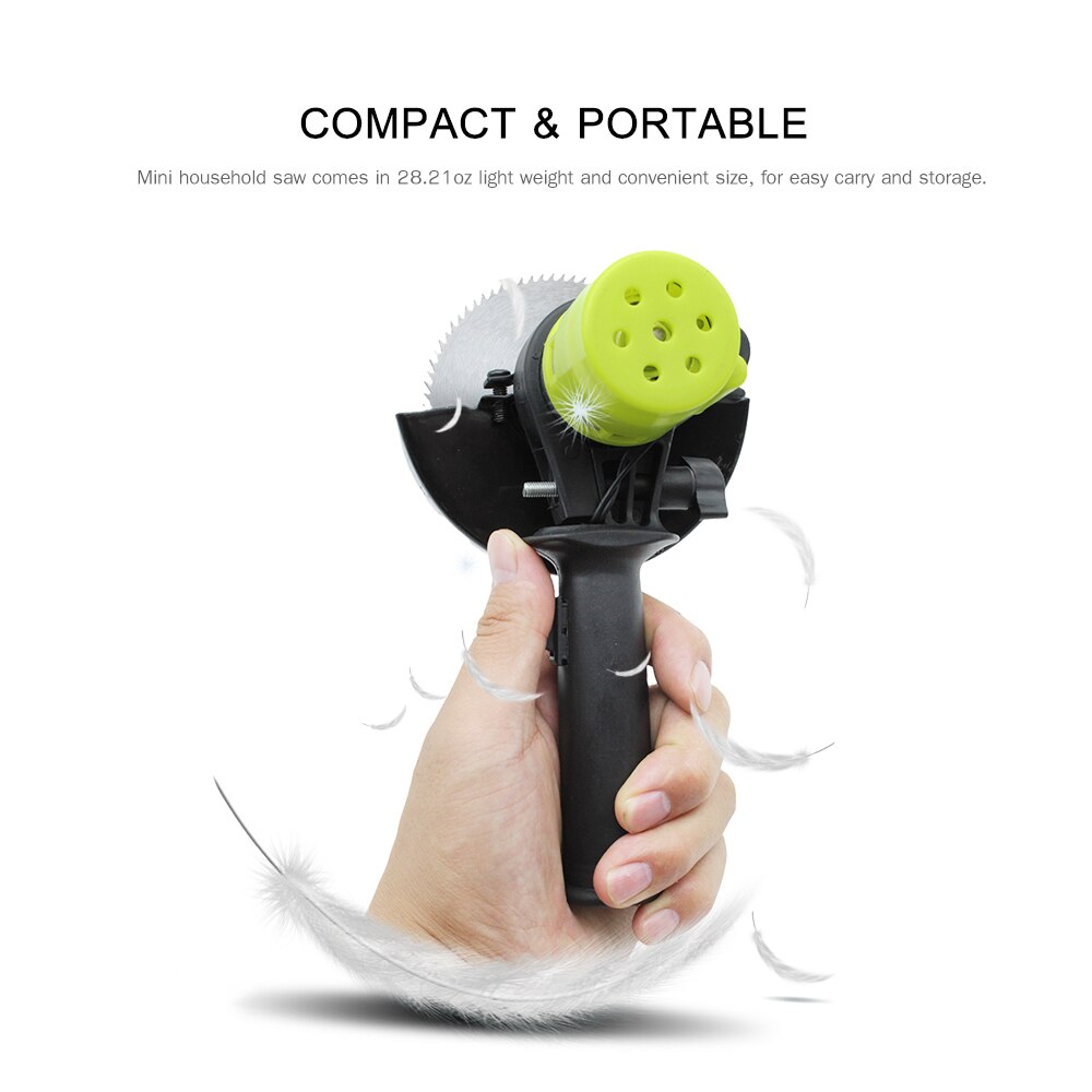 24V 90W High Power Electric Saw Household Mini Saw with 4-inch Circular Saw Blade Cutting Tool for Seedlings Twigs Cutting