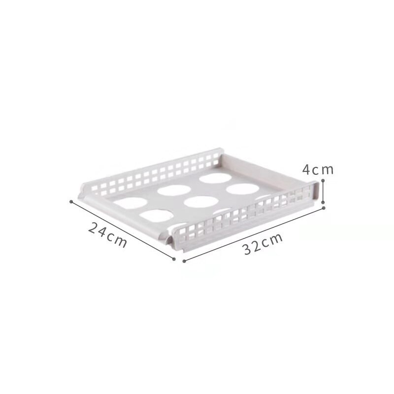 Drawer Wardrobe Storage Rack Folding Stackable Closet Clothes Organizer Multilayer Layered Storage Shelf For Bedroom Kitchen: Basket S