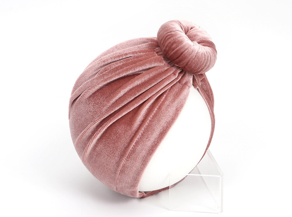 Nyfödd sammetsnäckor hatt stora munkar flickor mössa sammet indisk hatt bebis keps fotografi rekvisita turban hatt babytillbehör: 2