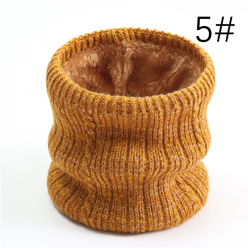Femmes hiver anneau cou écharpe unisexe infini Snood tricoté écharpes cachemire femme fourrure solide col Bandana: WB10-5