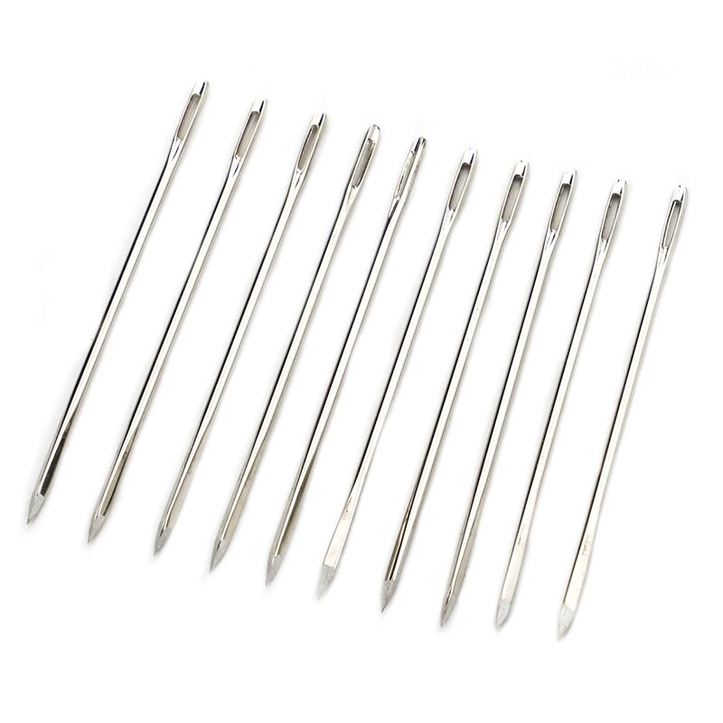 DIY leather sewing needle knitting flower needle household stainless steel hand sewing needle embroidery tool leather sewing set