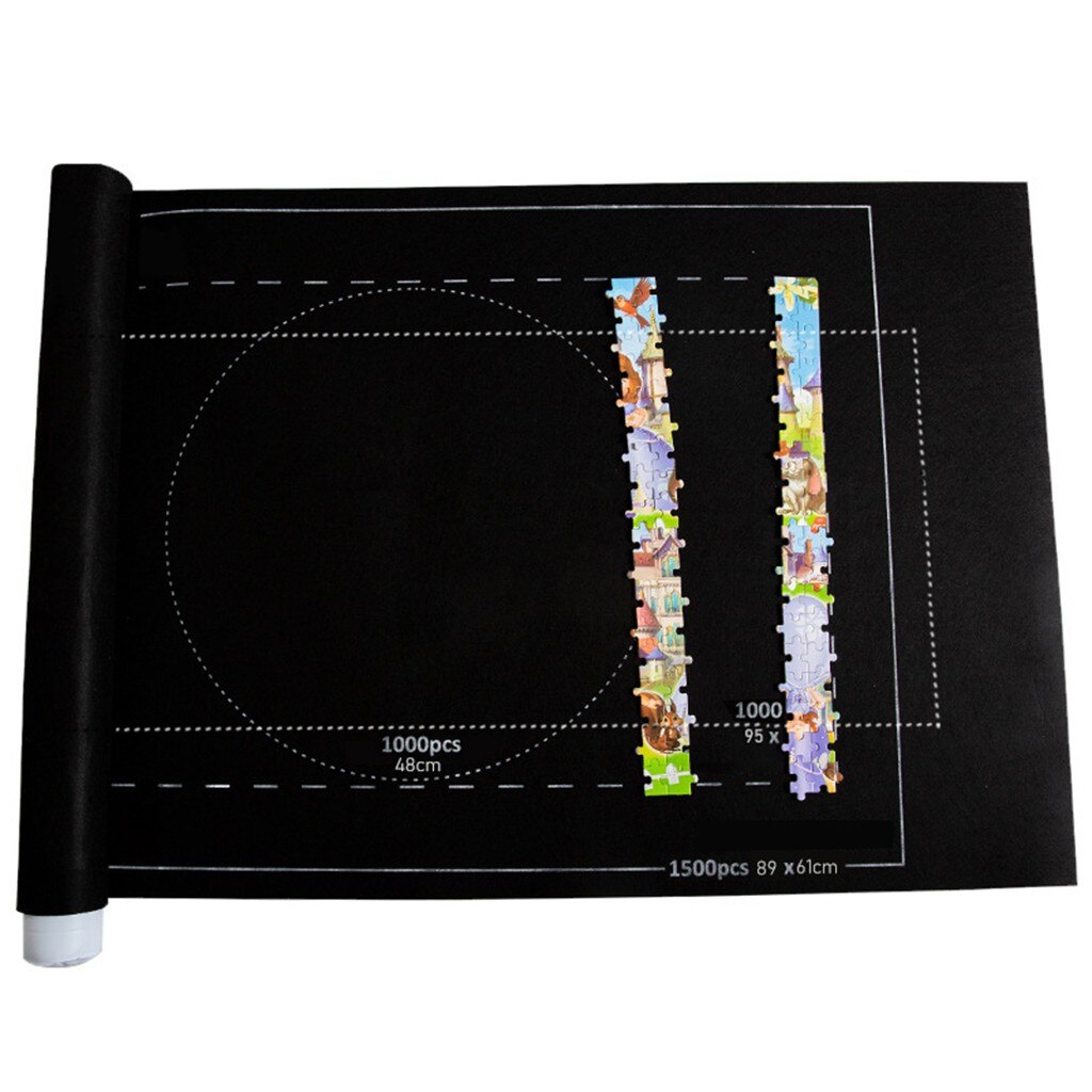 Tapis de Puzzle 26x46 pouces, tapis de jeu en feutre pour jusqu'à 1500 pièces de rangement