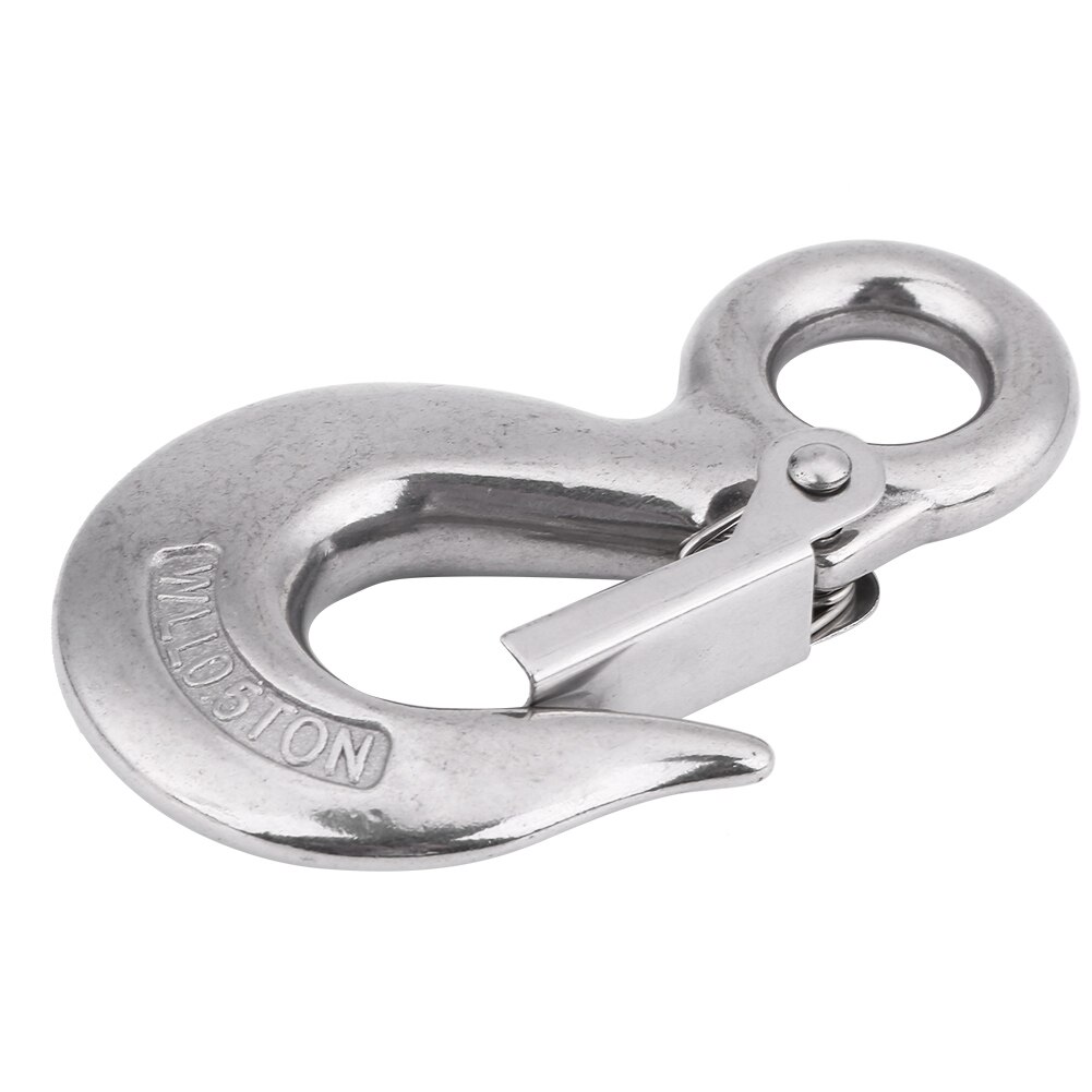 90mm/0.5T Stainless Steel Durable Electrolytic Polishing Authentic Swivel Round Eye Snap Clip Cargos Lifting Hook
