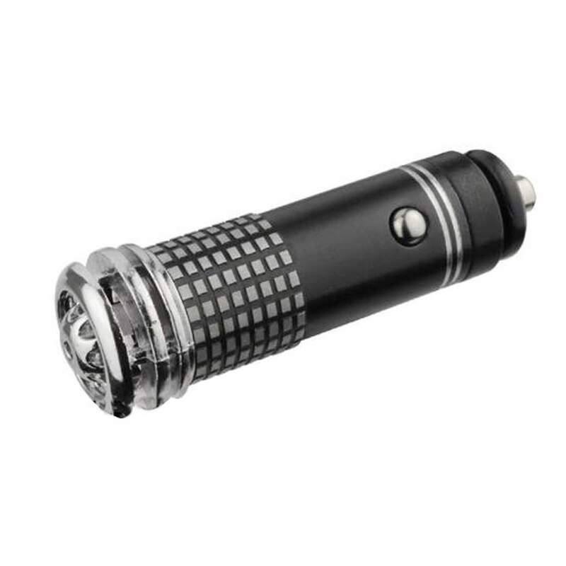 Mini bil luftrenare  dc 12v anjon jonisator renare fräschare bärbar bil fordon lukt eliminator: Svart