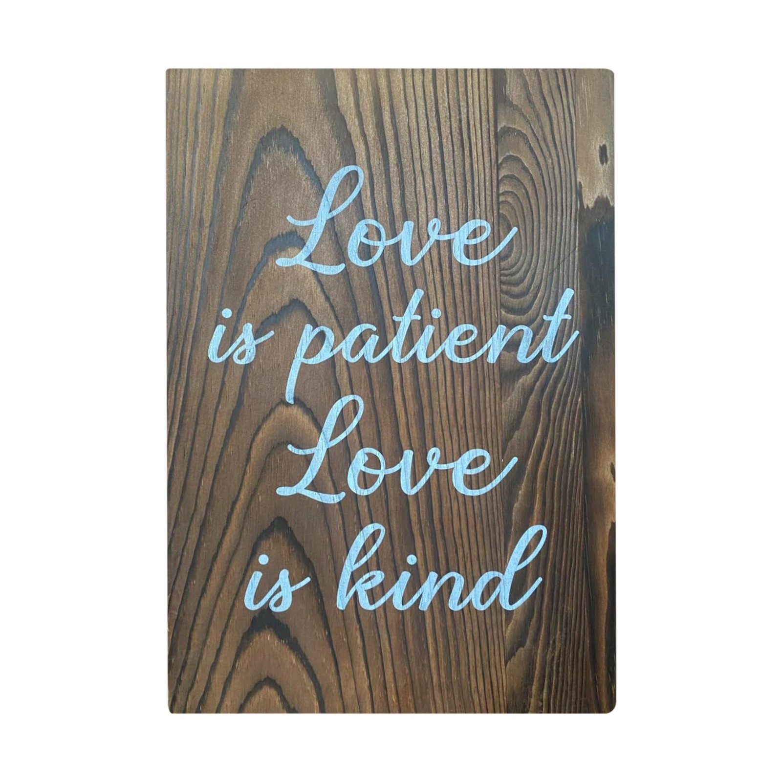 Træskilte til bryllupsgangen bryllupsskilt kærlighed er tålmodig, venligt træskilt til bryllup, vægdekoration til bryllupsdag: Multi